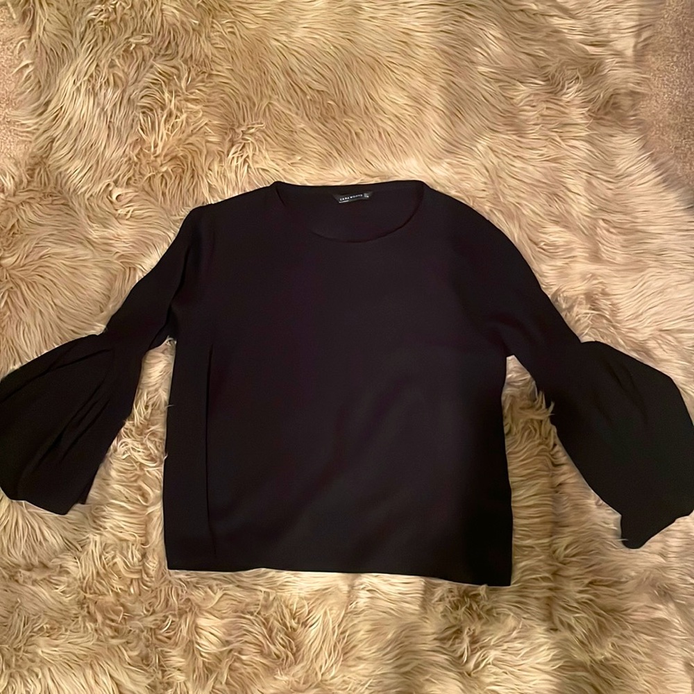 Zara, Black Blouse, Size L
